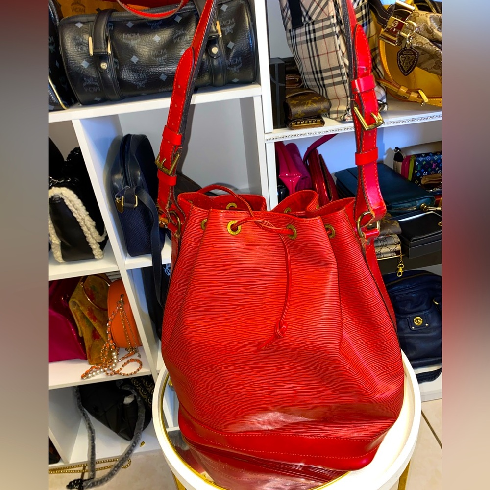 Louis Vuitton Red EPI Bucket Bag